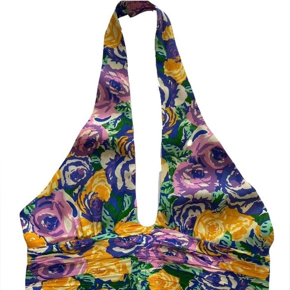 NWT Zara floral cropped Halter top - Picture 3 of 6
